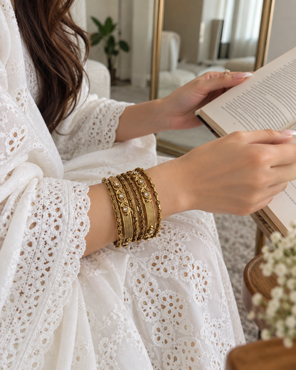 delicate gold carved set (ss-26)