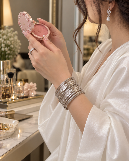 silver thin delicate set (ss-31)