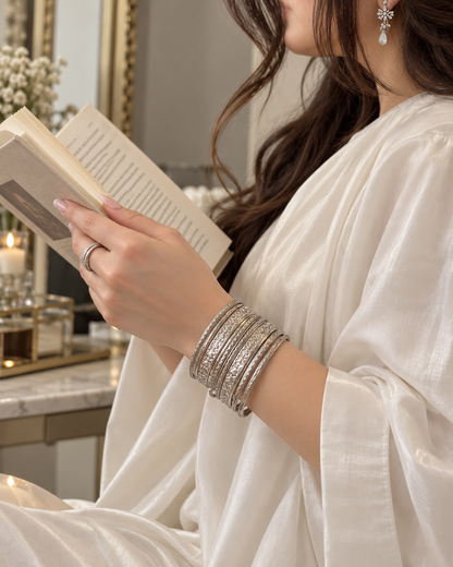 silver thin delicate set (ss-31)