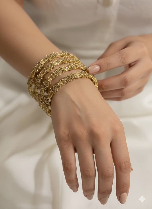 Crystal Glow Elegance Bangles (ST-01)